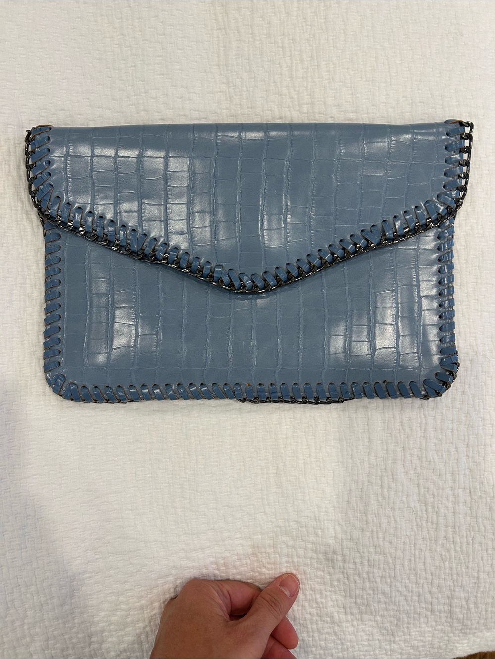 Blue Envelope Clutch